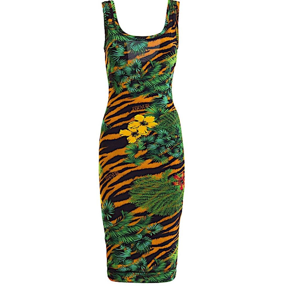 VERSACE JEANS COUTURE Jungle-Print Tank Dress